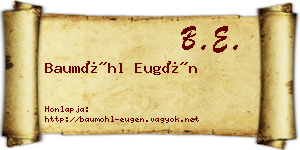 Baumöhl Eugén névjegykártya